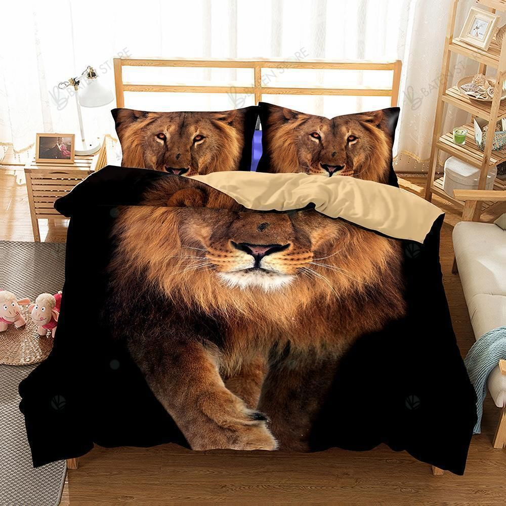 3d lion animal bed sheets duvet cover set perfect presents for birthdays christmas and thanksgiving lpxje