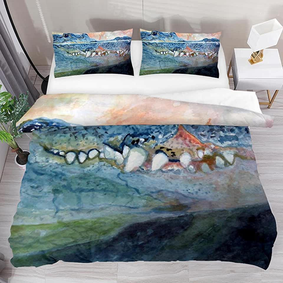 alligator head bed sheets duvet cover bedding sets utaxs