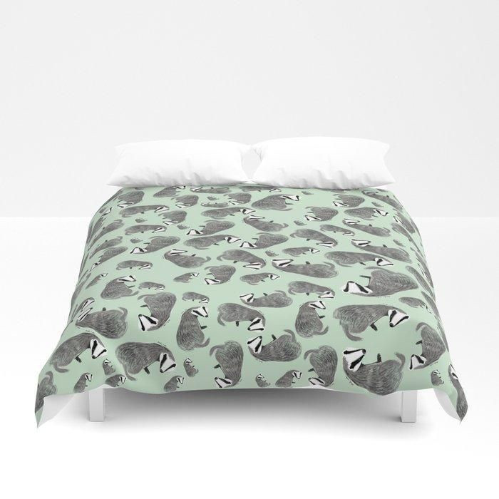 badger print bed sheets duvet cover bedding set ideal presents for birthday christmas thanksgiving pevsa