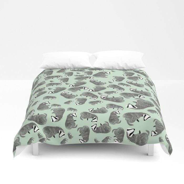 badger print bed sheets duvet cover bedding set ideal presents for birthdays christmas and thanksgiving tdkca