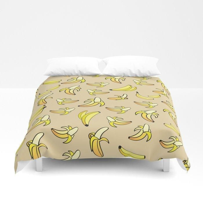 banana print bed sheets duvet cover bed set aki56