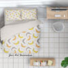 banana print bed sheets duvet cover bed set ideal presents for birthdays holidays and special occasions v2m6v