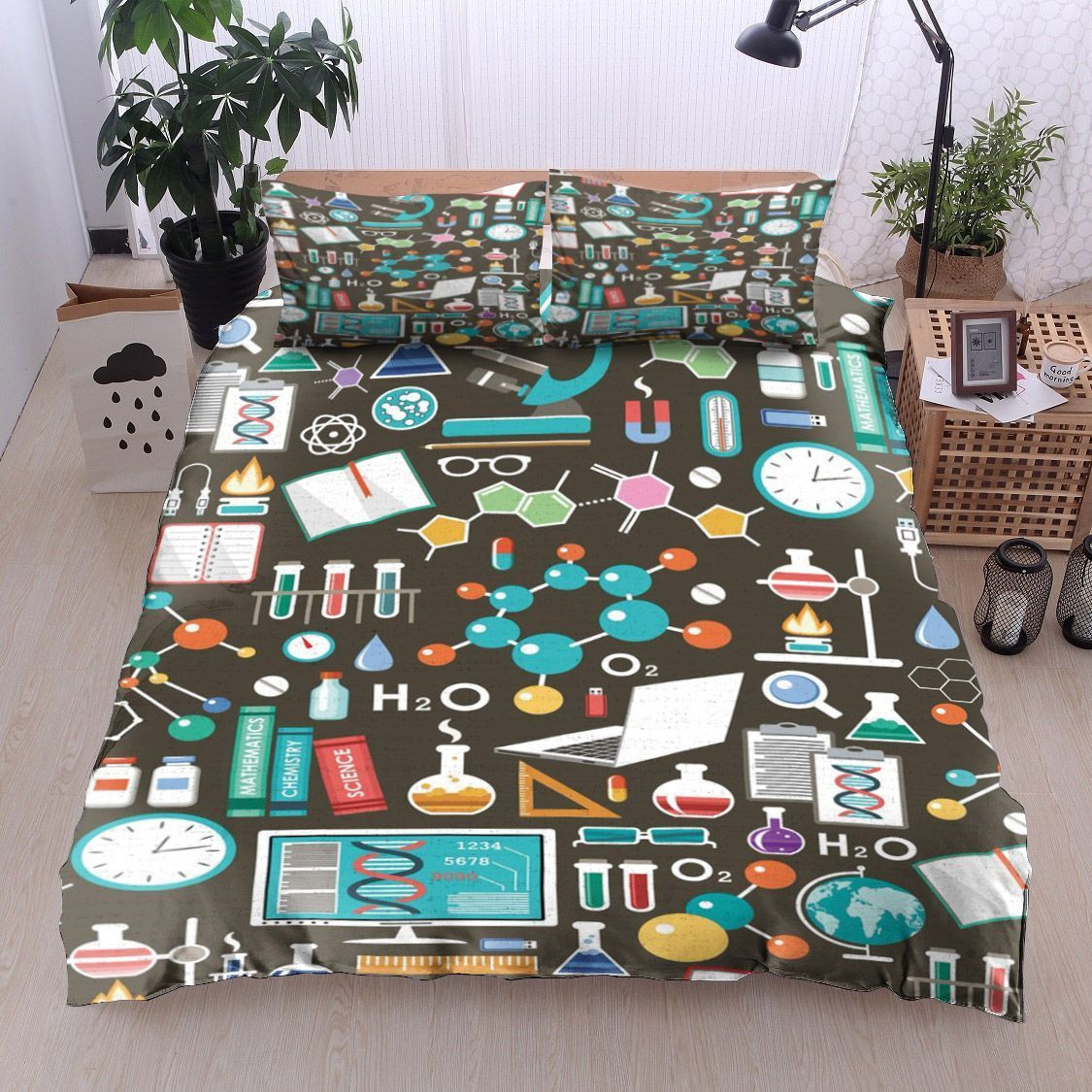 bed sheets duvet cover bedding set with a scientific theme zfya0