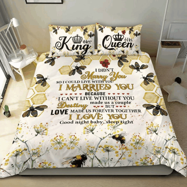 bee love bed sheets set with duvet cover for bedding dygwb