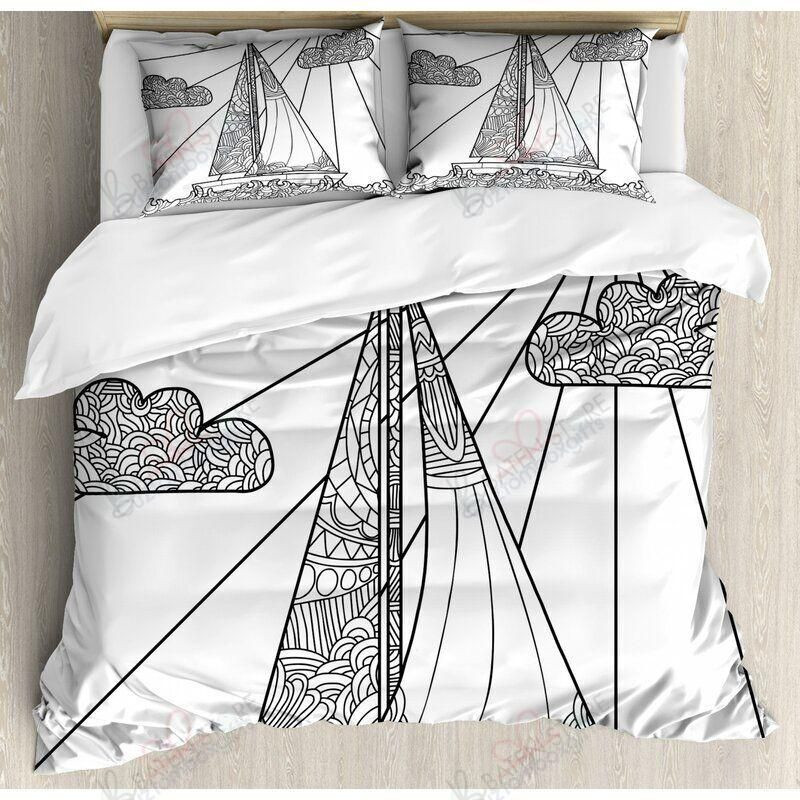 boat cloud bed sheets duvet cover bedding set ideal presents for birthday christmas thanksgiving a89ux