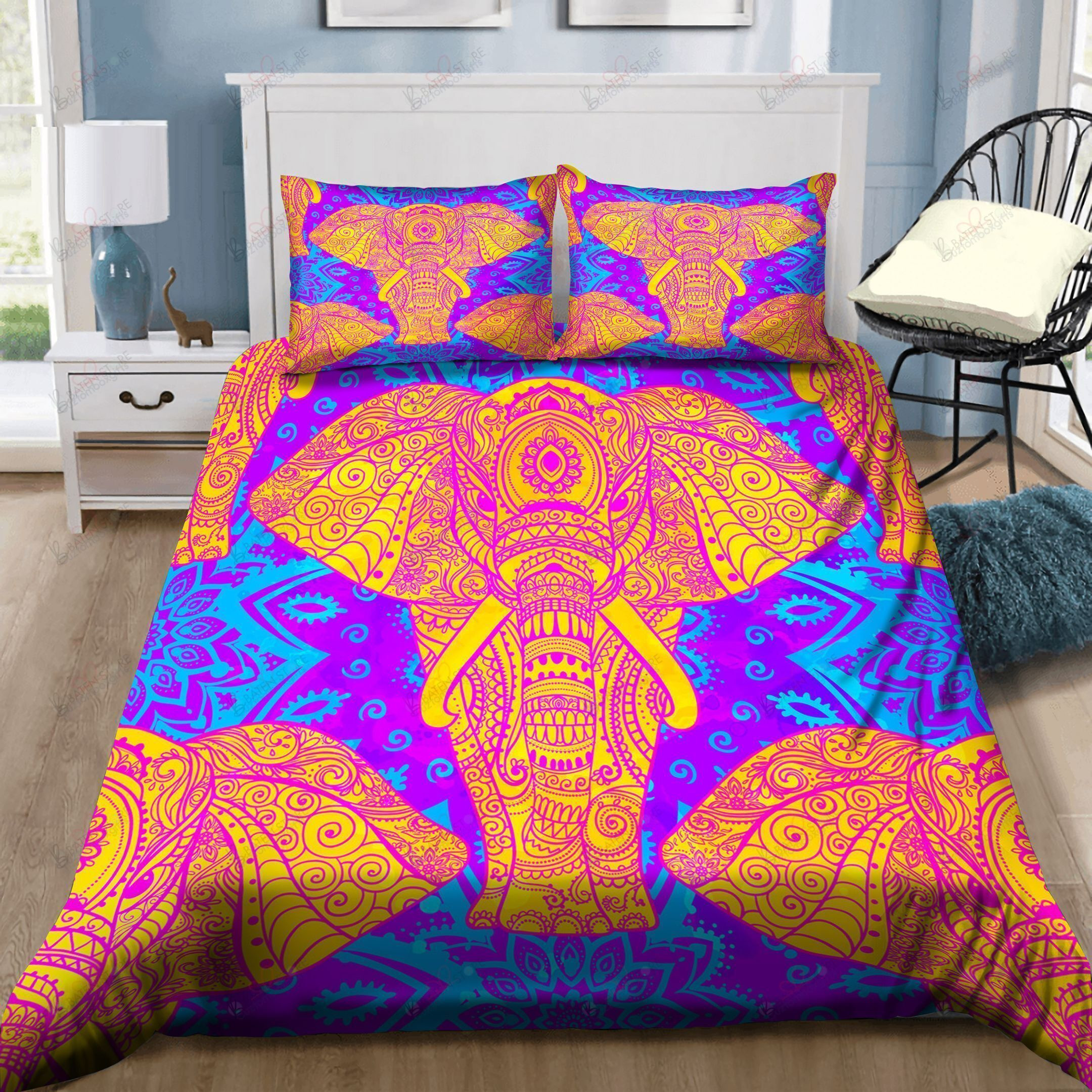 bohemian elephant bedding set with duvet cover perfect presents for birthdays holidays and special occasions bgxqs