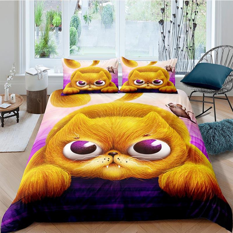 cartoon 3d feline bed linens duvet cover bedding collection 6fwb2