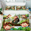 cartoon monkeys bed sheets duvet cover bedding sets i2tu9