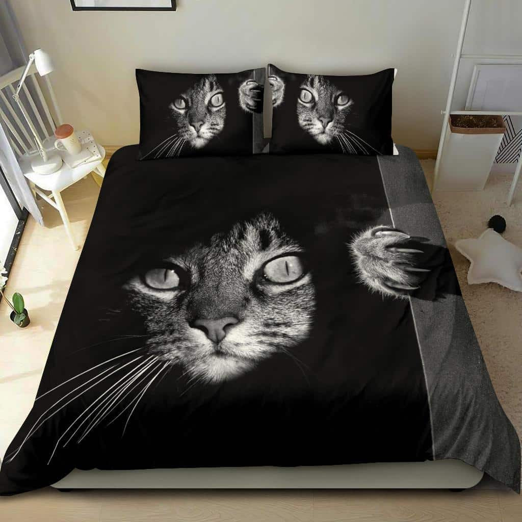 cat dark bedding sheets duvet sets 2np7o