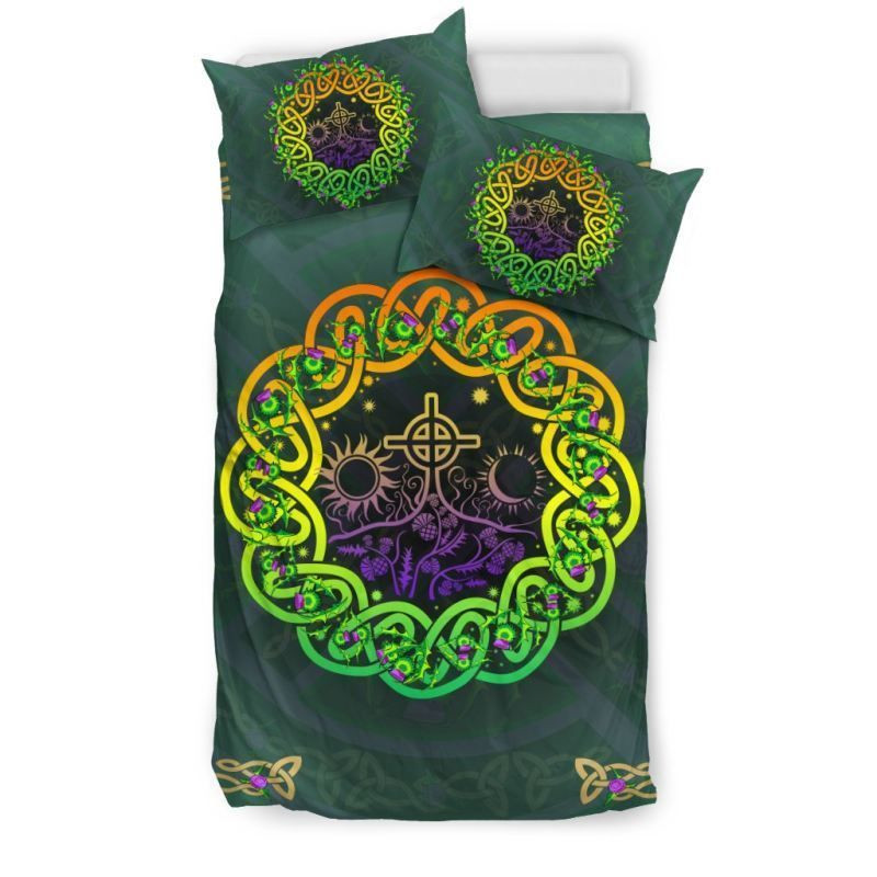 celtic thistle bed sheets duvet cover bedding ensemble efqou