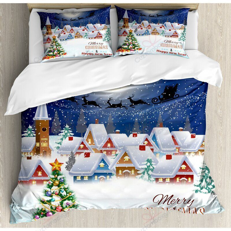 christmas night bed sheets duvet cover bedding set ideal presents for christmas festivities x4a3y