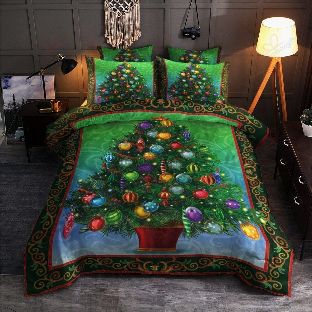 christmas tree bed sheets duvet cover bedding set ideal presents for holiday season 32iwn