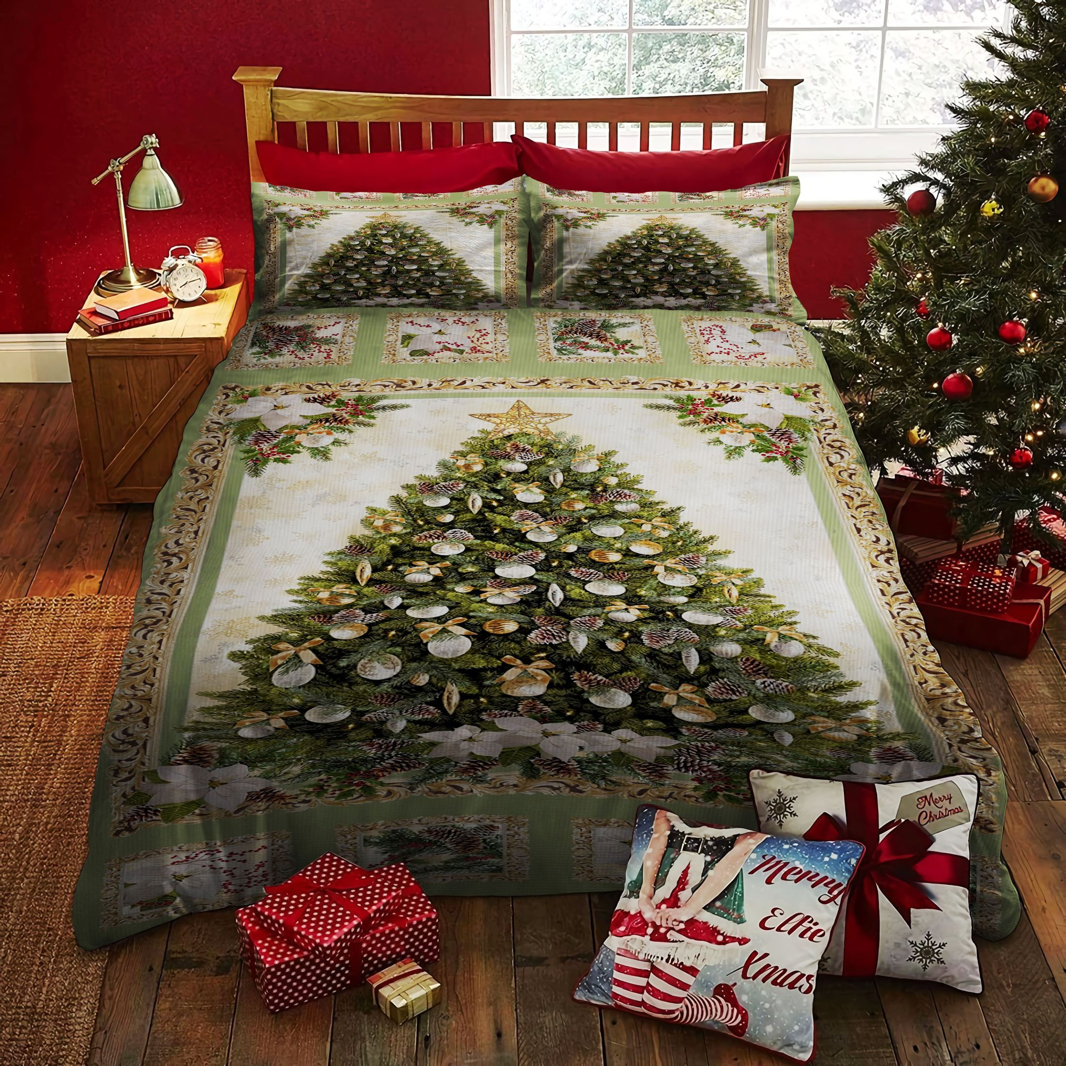 christmas tree bedding set perfect holiday gift option ex2cp