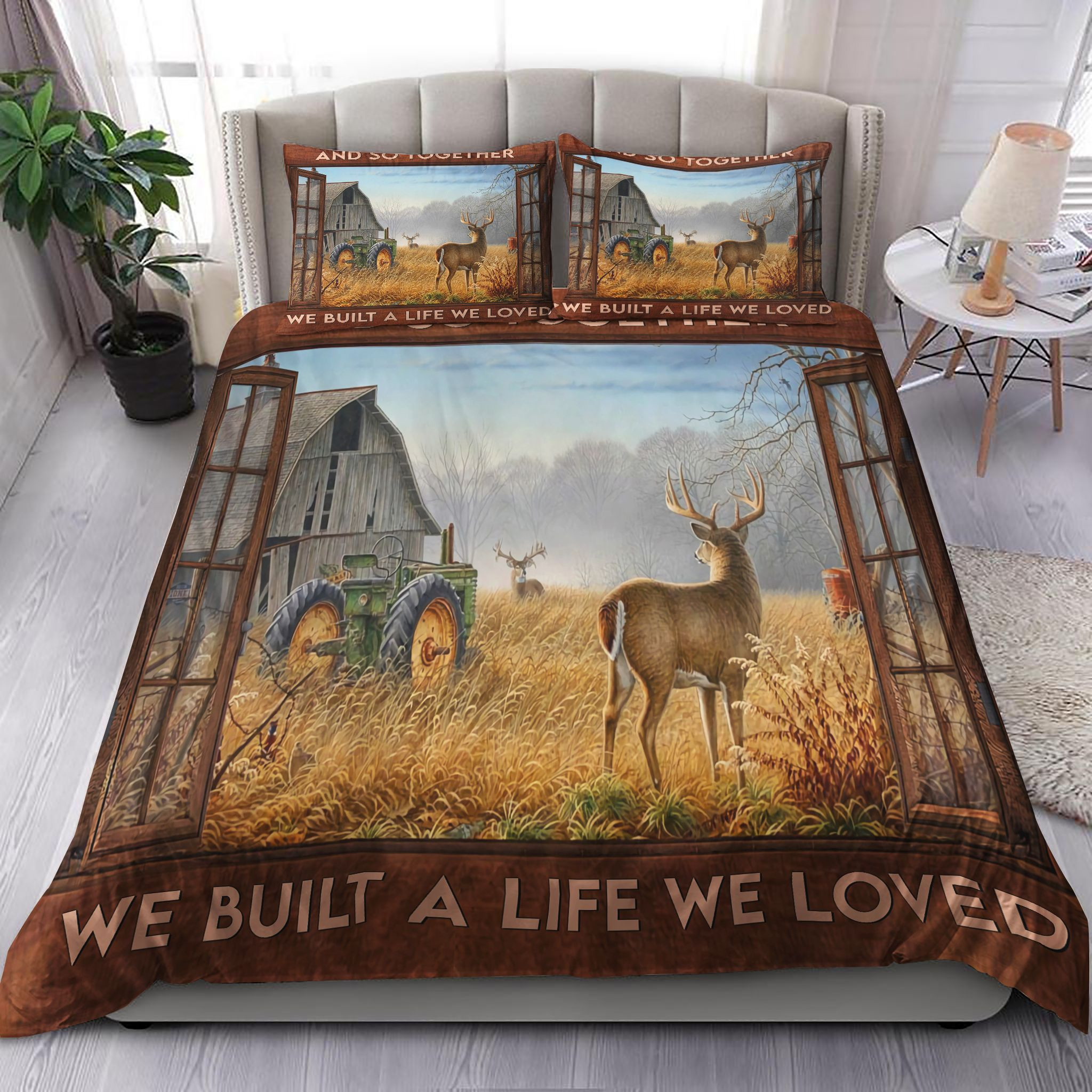 deer and farm life we built we adored bedding collection bed linens coverlet quilt bed set qmgnc