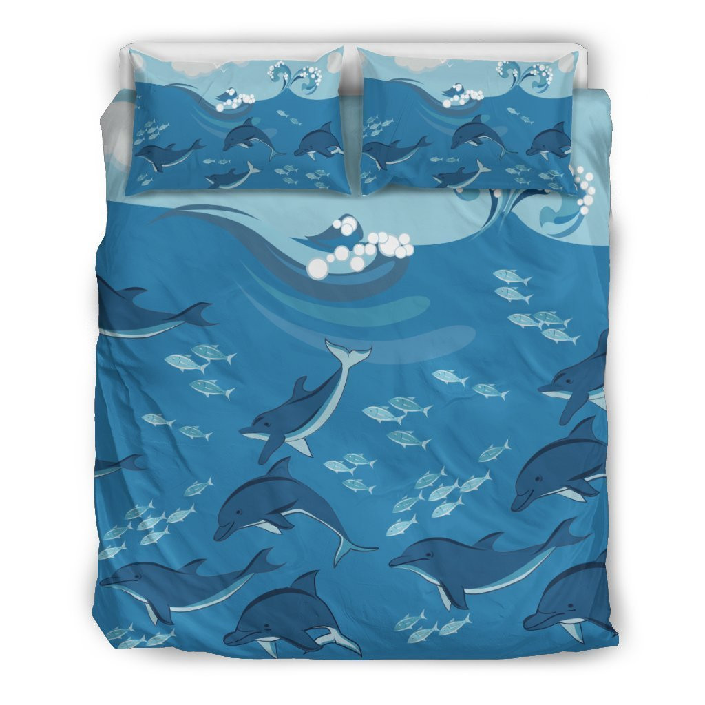 dolphin bedding set with sheets and duvet cover opzdo