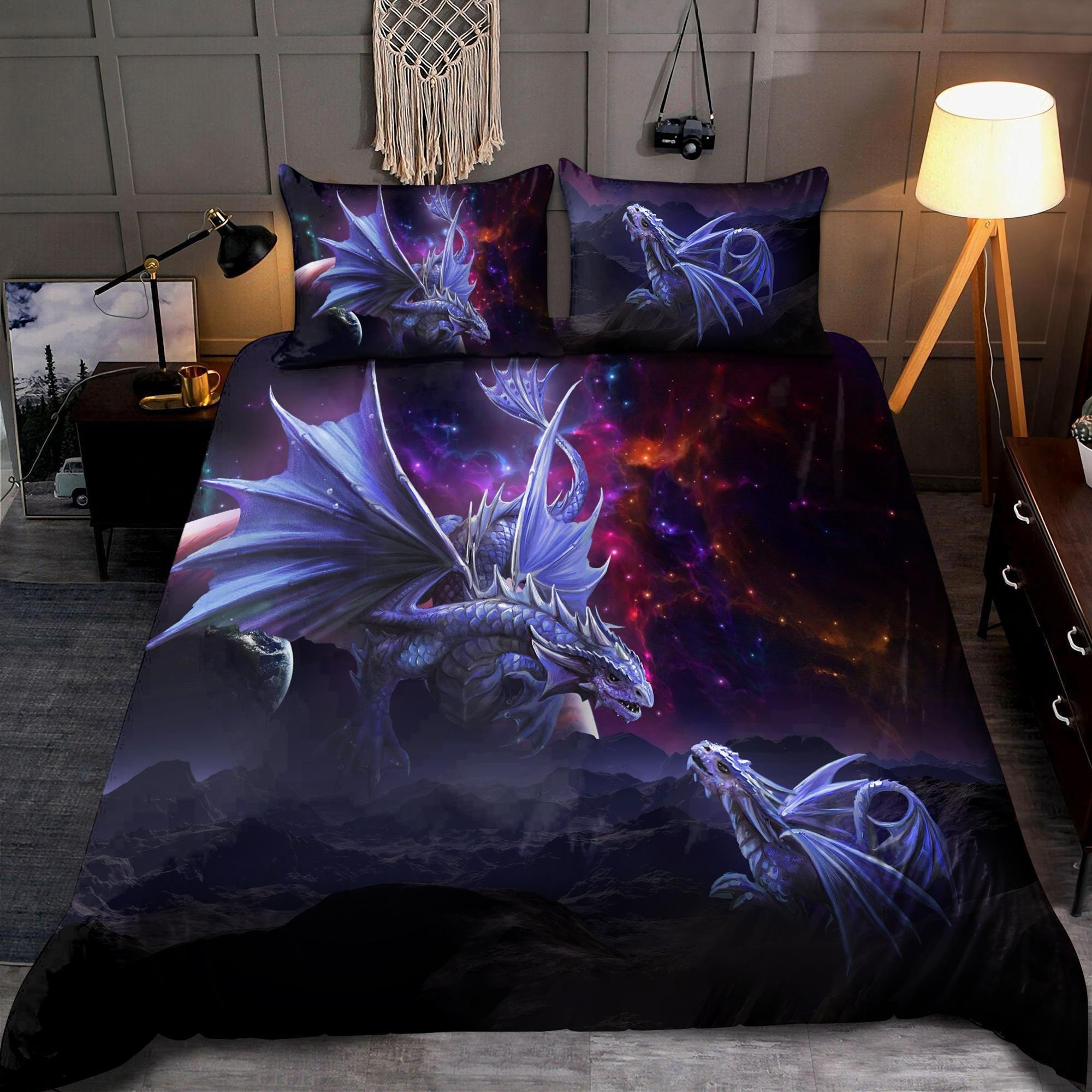 dragon mom and son art duvet cover bedding collection e21oc