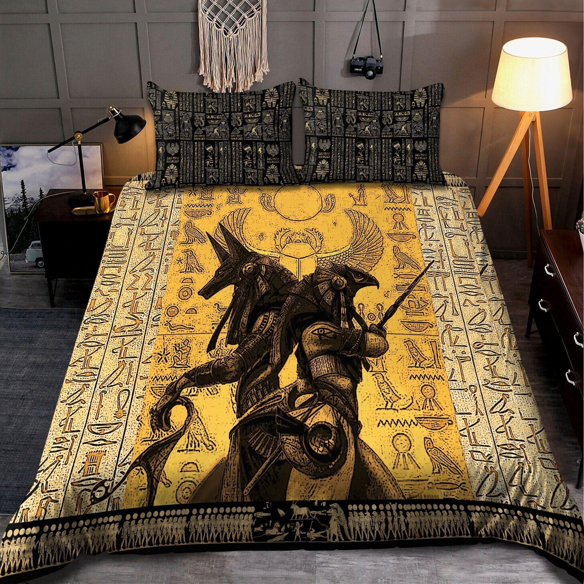 egyptian 3d printed duvet cover bedding ensemble jhyrc