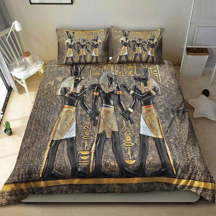 egyptian horus anubis duvet cover bedding ensemble 8ehgg