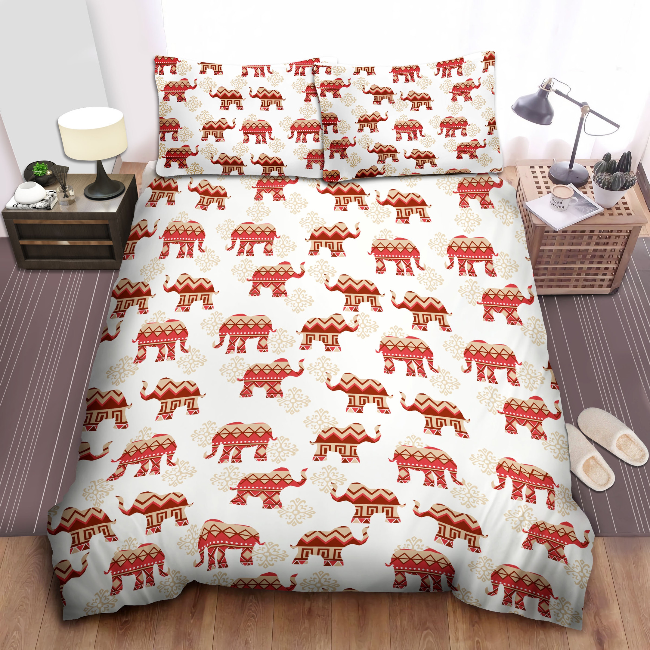 elephant print bedding set with duvet cover and sheets 27utv