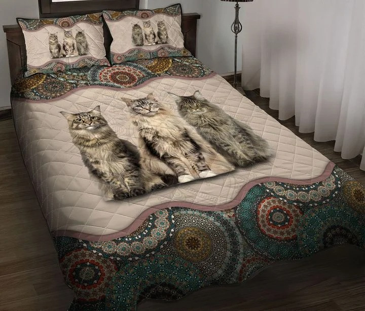 feline bed linens quilt coverlet bedding ensemble zn2bi