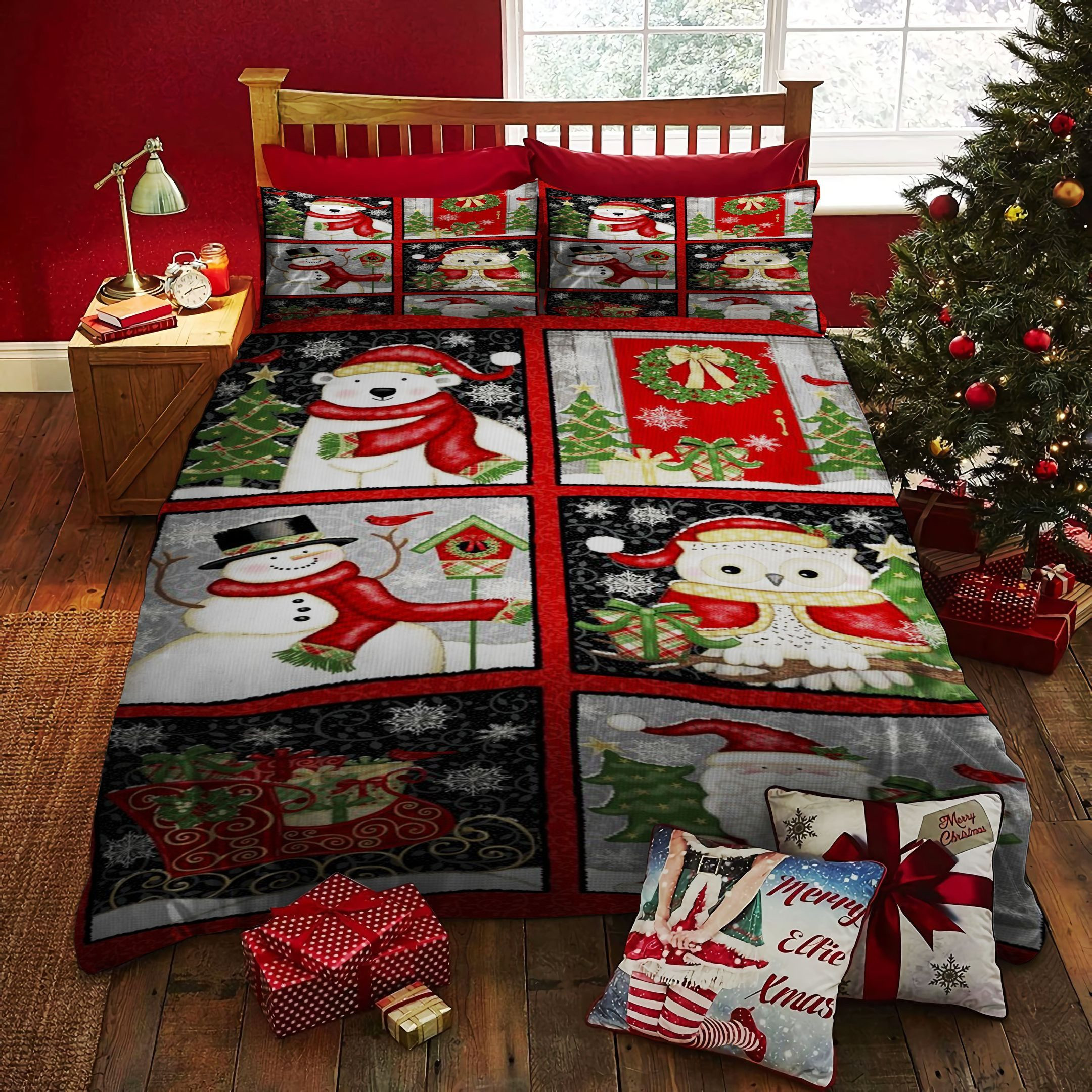 festive holiday bed sheets duvet cover bedding set perfect for gifting on special occasions armu6