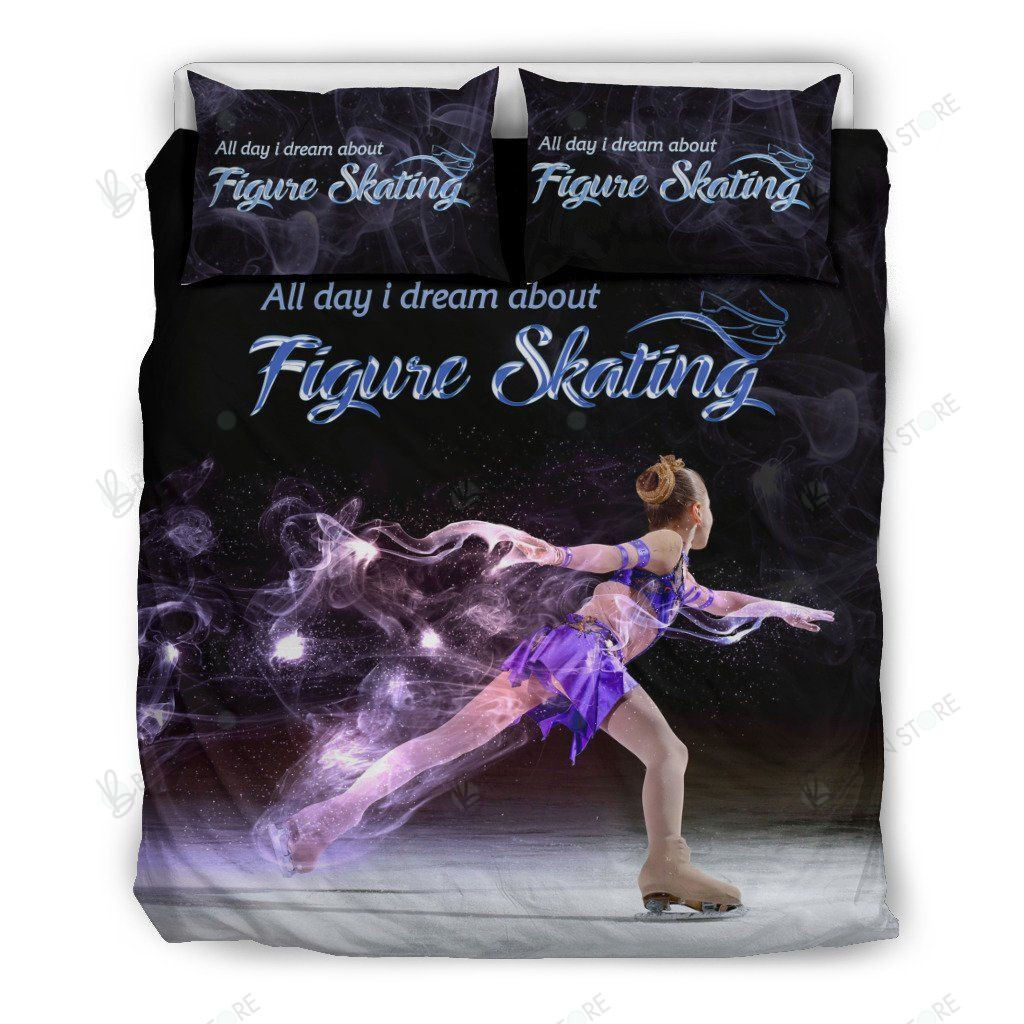 figure skating bedding set duvet cover and bed sheets perfect presents for birthdays christmas and thanksgiving wxyru