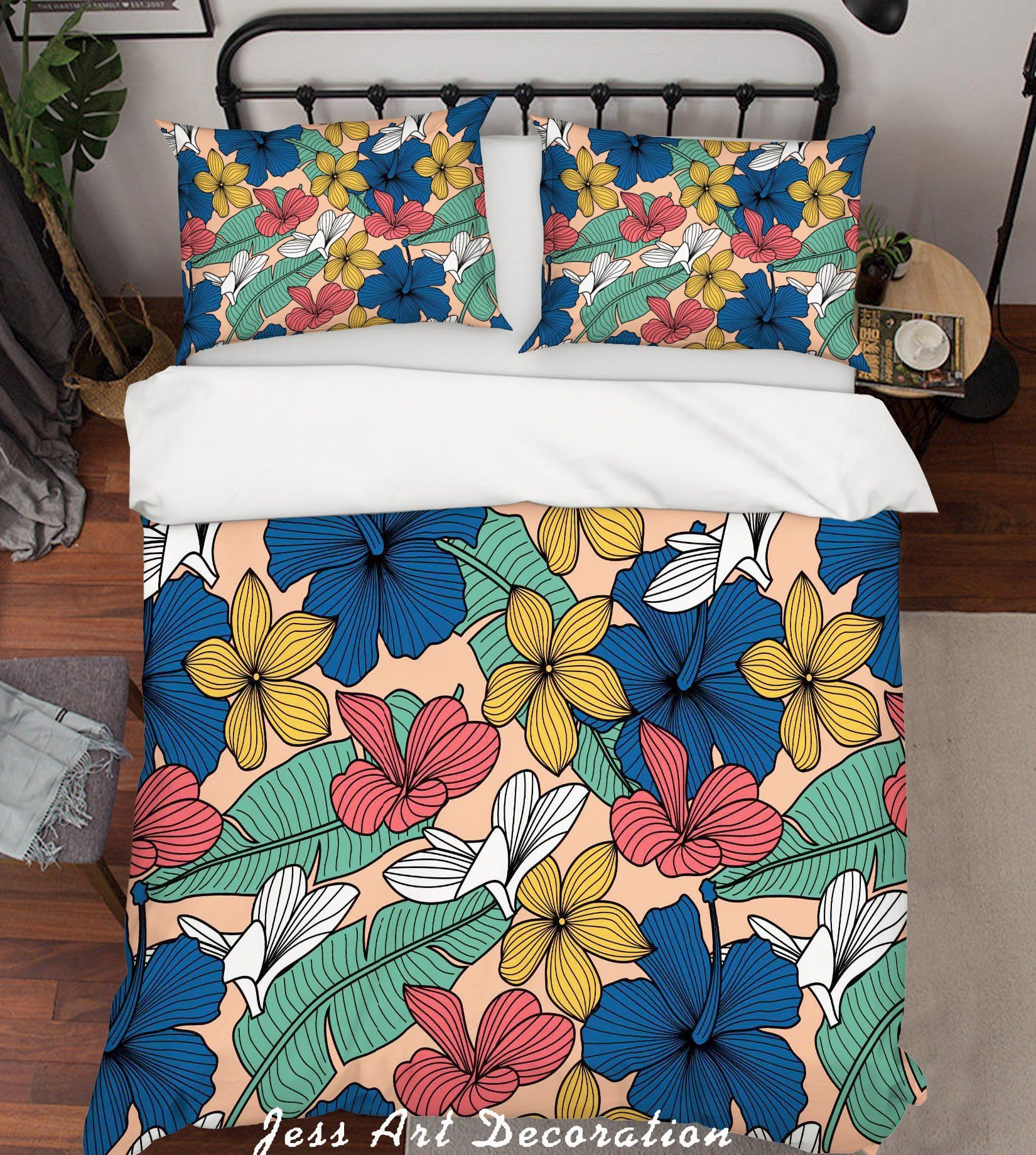 floral print sheet set duvet cover bedding ensemble ideal presents for birthdays holidays and special occasions ksild