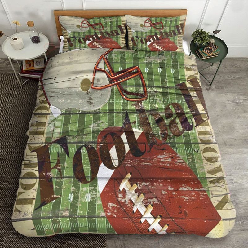 football bedding set with sheets duvet cover and quilt hjotv