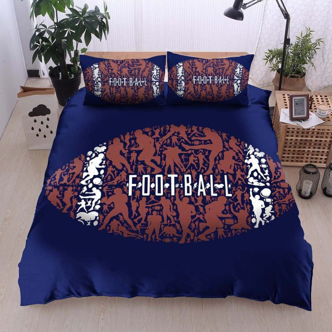 football bedding sets with sheets and duvet cover e070c