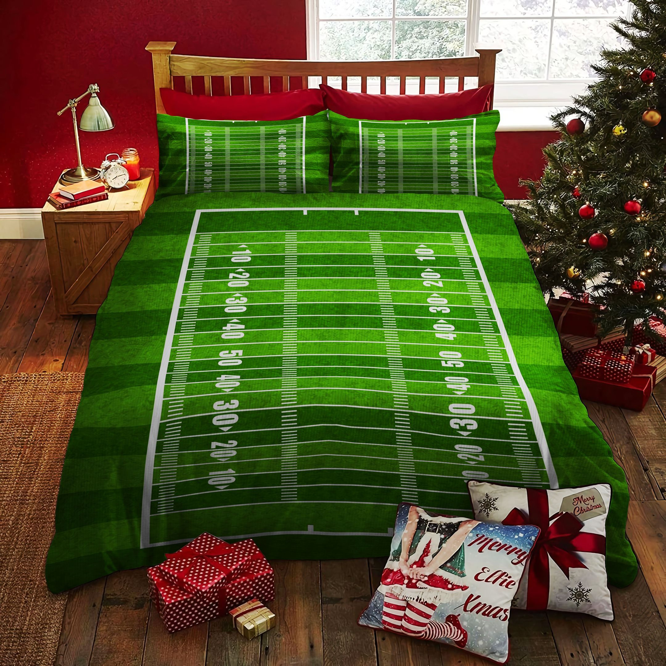 football field bedding set perfect presents for birthdays christmas and thanksgiving pk5it