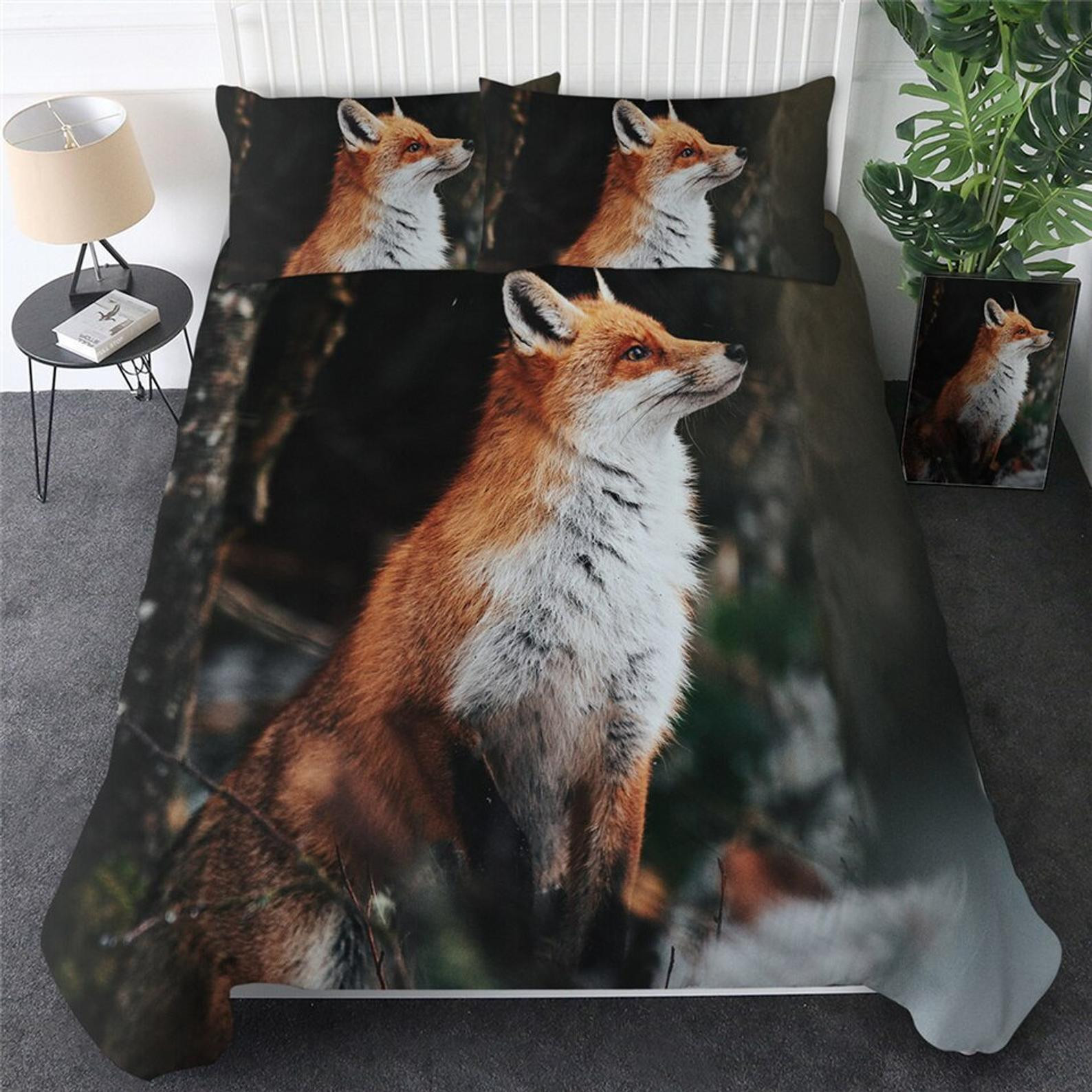 fox wildlife bedding sets with duvet cover and bed sheets jr6qv