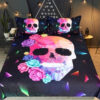 geometric skull bedding set with duvet cover perfect presents for birthdays christmas and thanksgiving jlmux