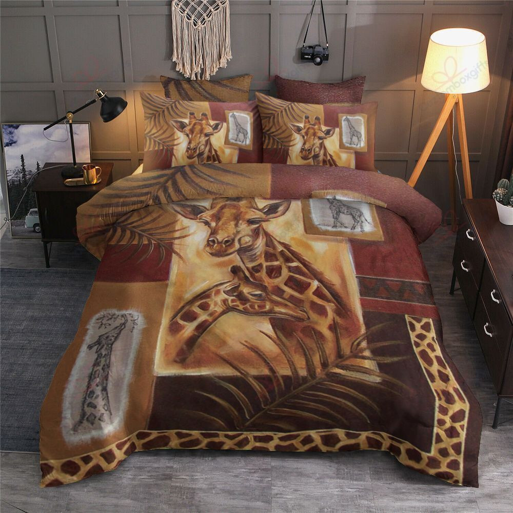 giraffe print bed sheets and duvet cover bedding set c0kcp