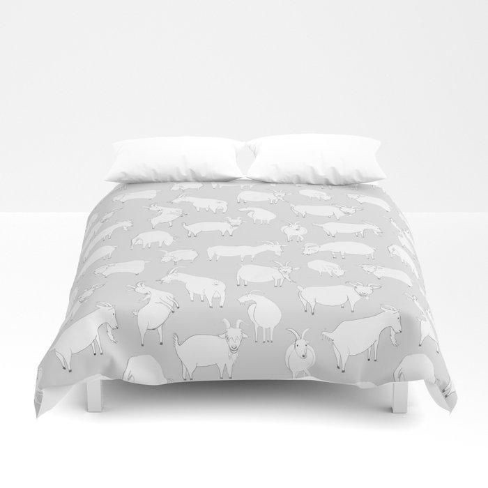 goat pattern gray sheets duvet cover bed set ideal presents for birthdays holidays v23a7