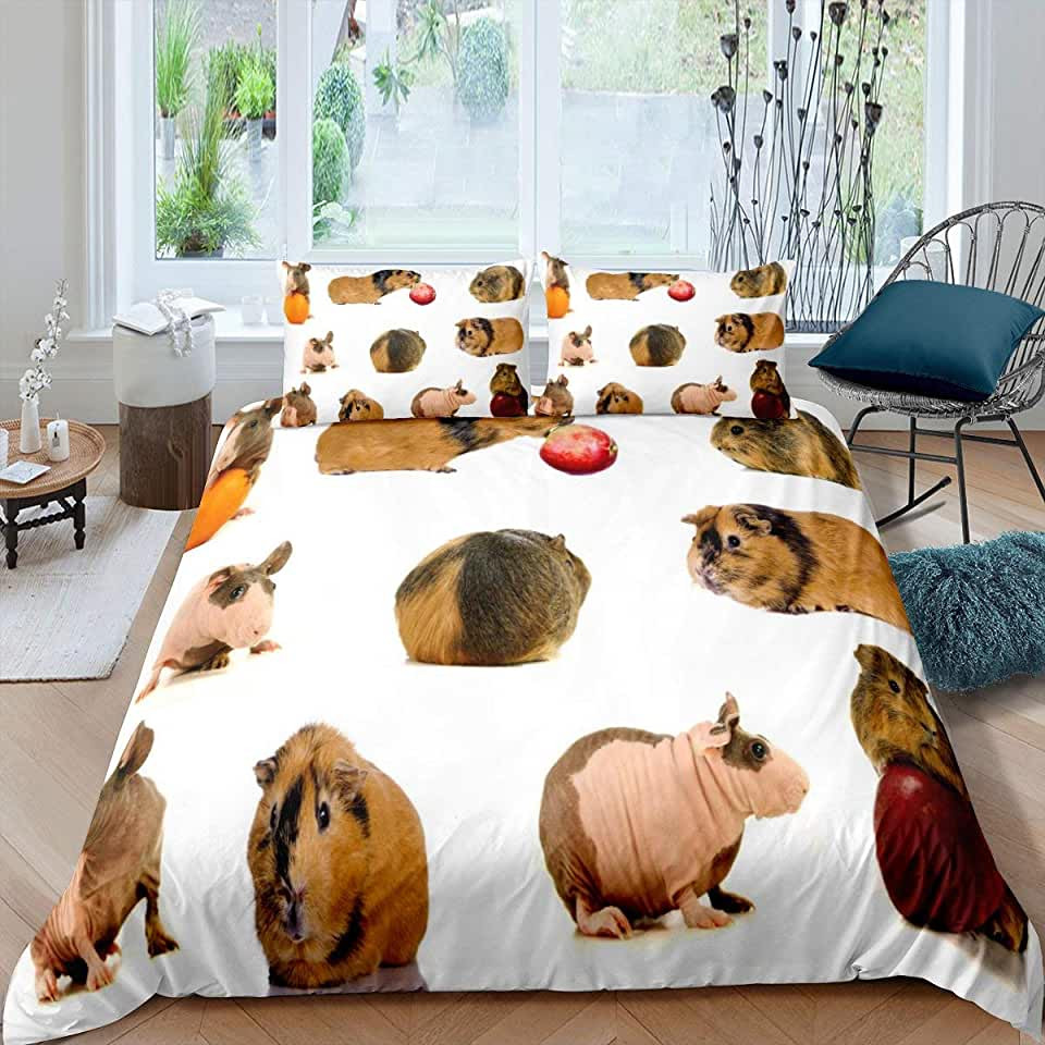 guinea pig adorable bed sheet duvet cover bedding collections flgfm