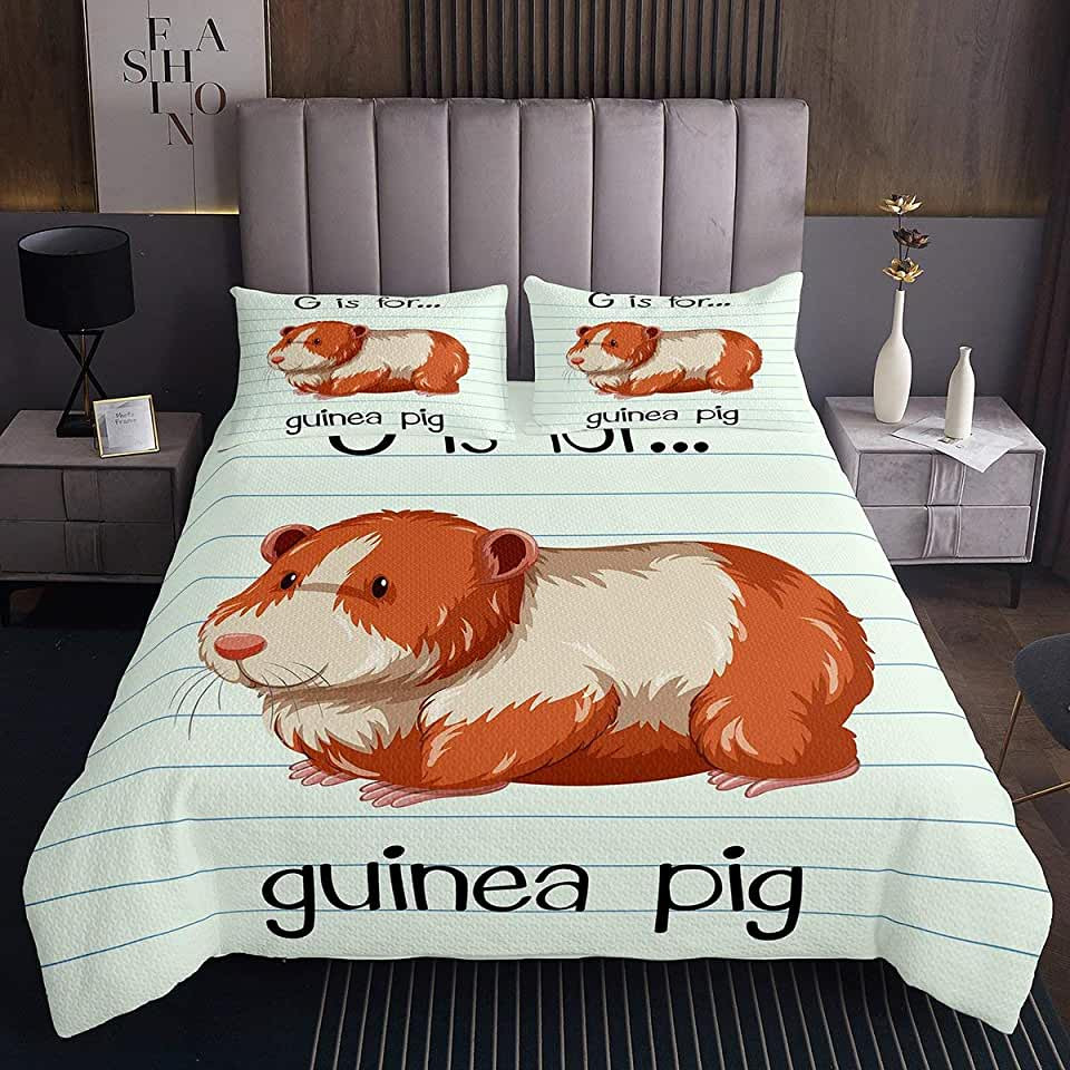 guinea pig adorable bed sheet duvet cover bedding collections v7bpf