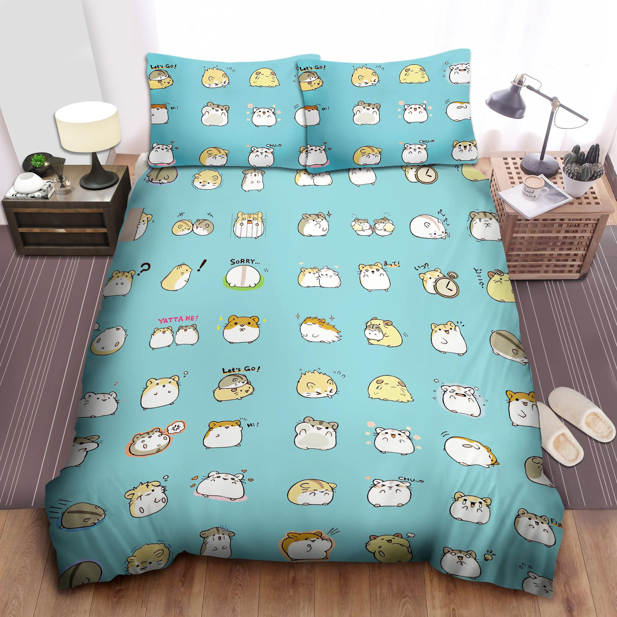 hamster print bed sheet duvet cover bedding collections syzp2
