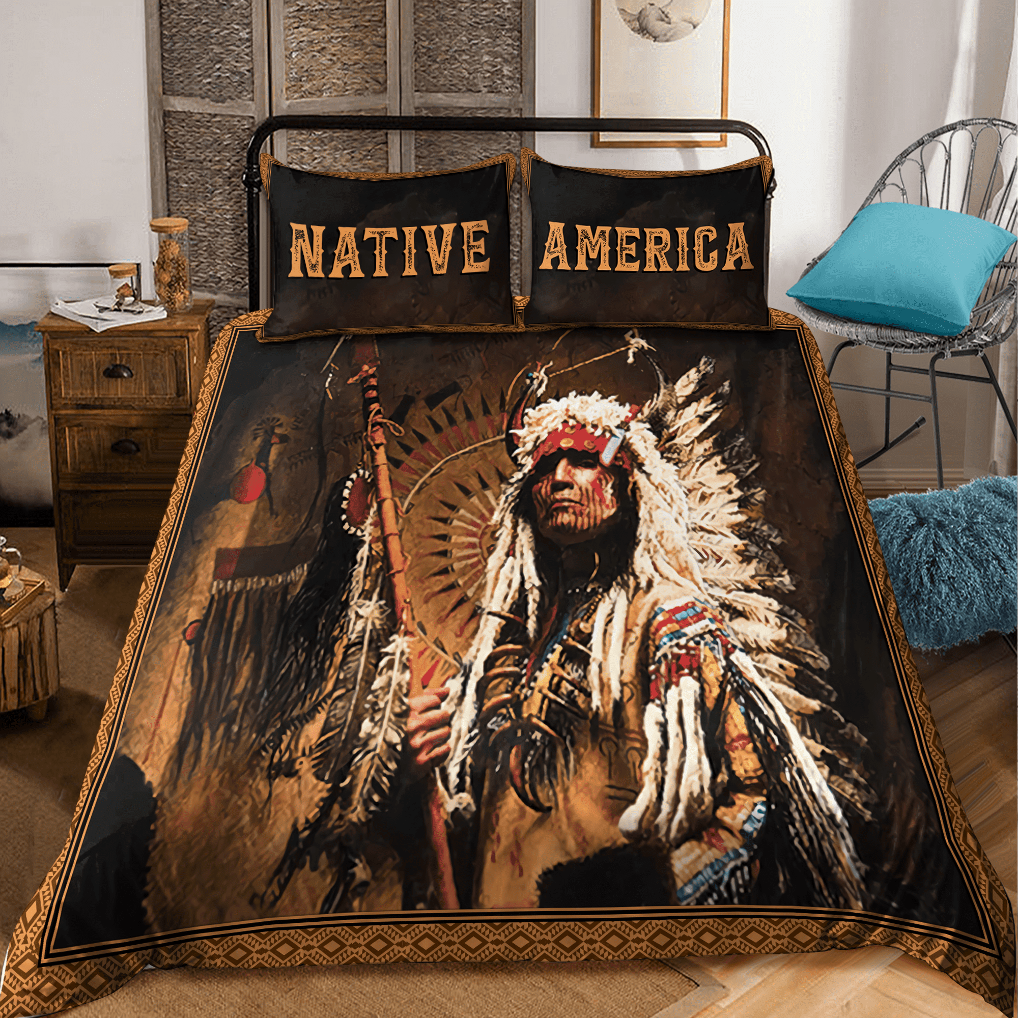 holly man indigenous american duvet cover bedding collection z63e8