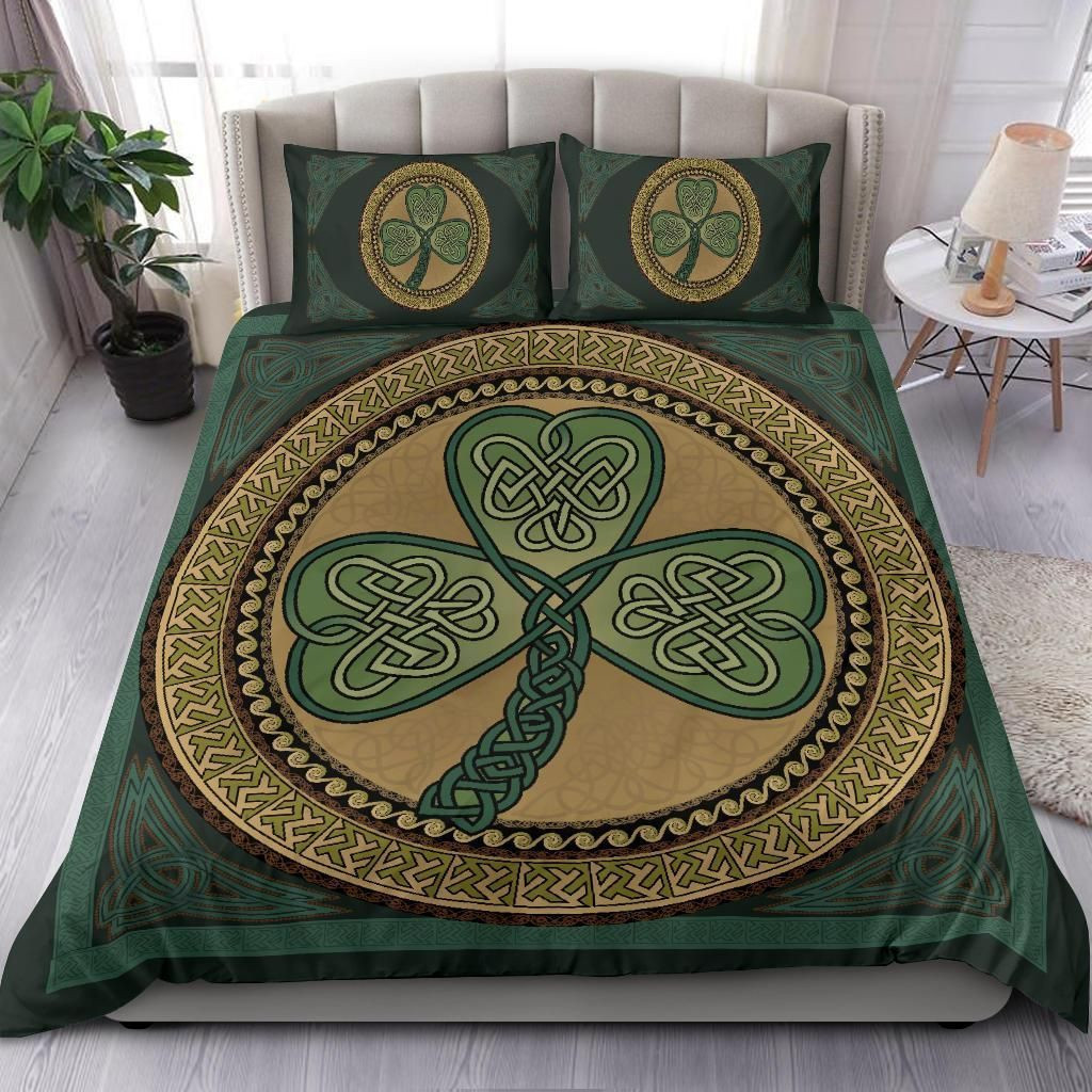 irish shamrock bed sheets duvet cover bedding ensemble vkdwo