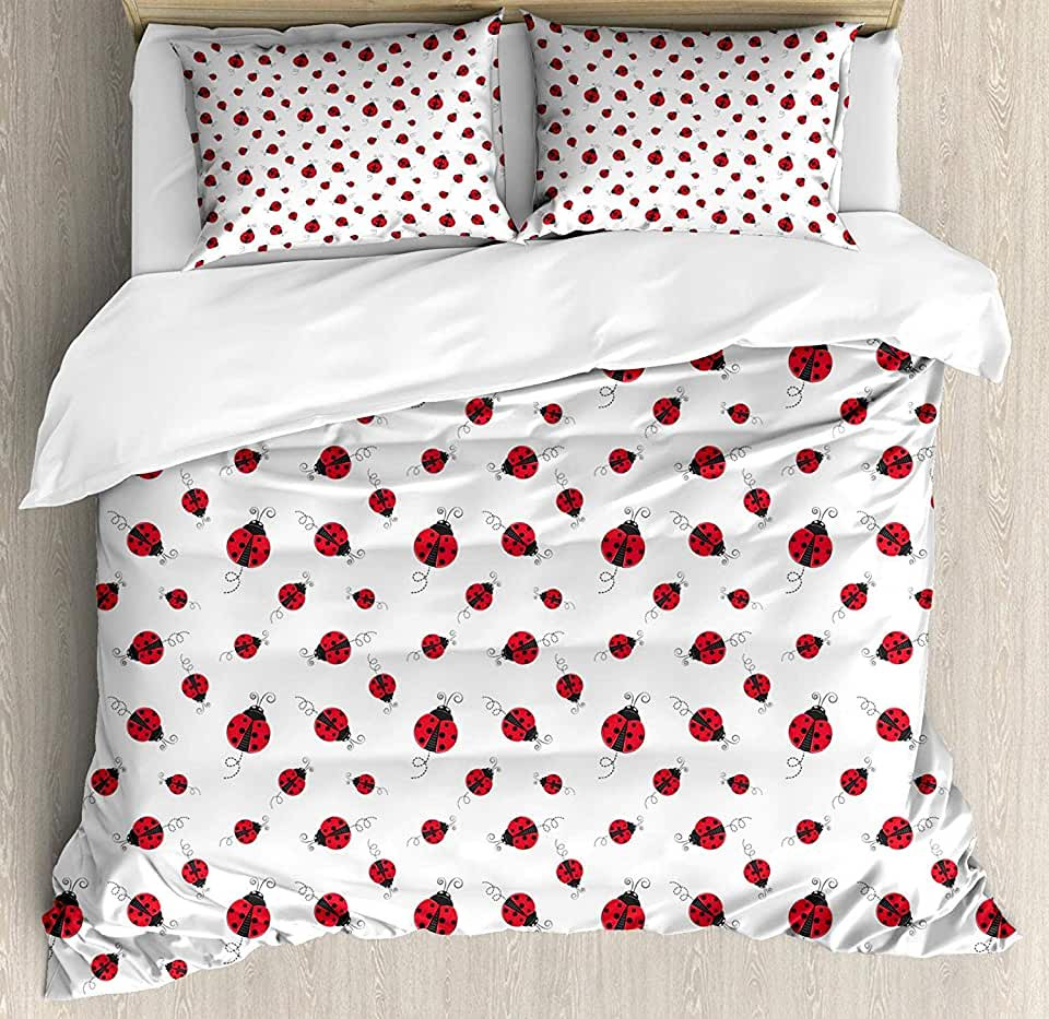 ladybugs print bed sheet duvet cover bedding collections xrbqu