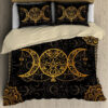 mandala wicca triple moon bedding set with duvet cover ad22e