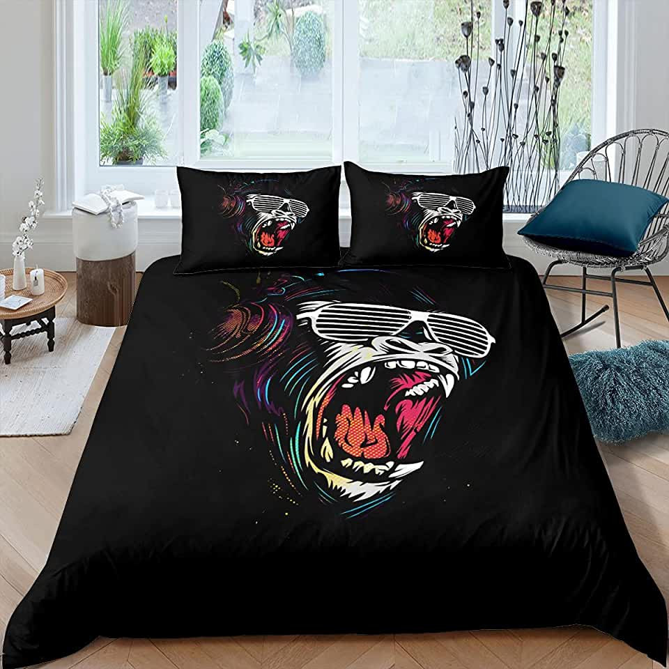 monkey hip hop bed sheets duvet cover bedding sets 5neqw