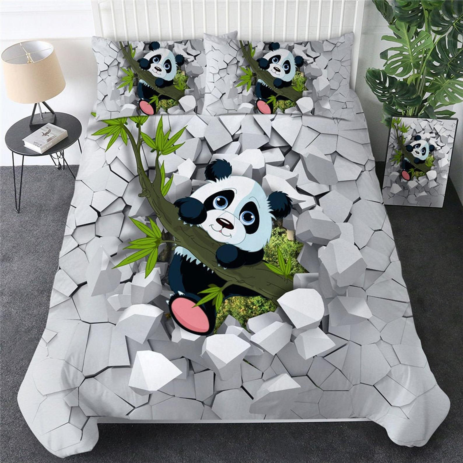 panda bed sheets duvet cover bedding sets with a twist 5zok0