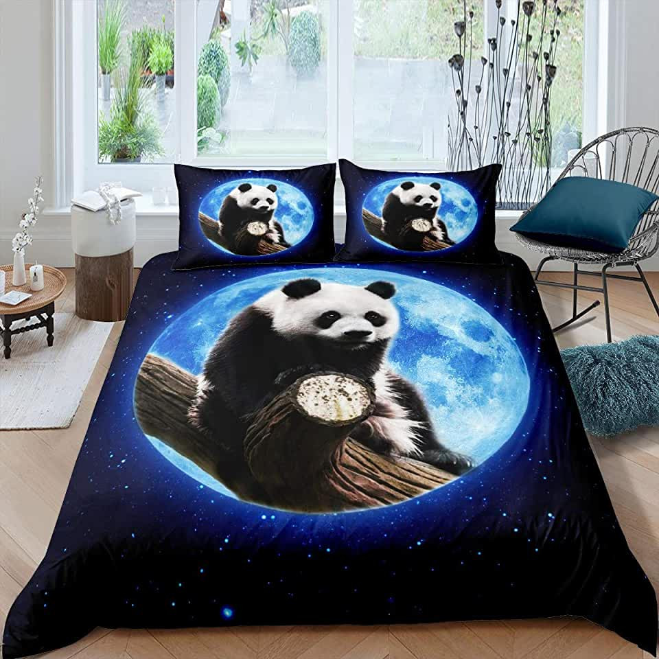 panda moon bedding sheet duvet cover sets bfvh8