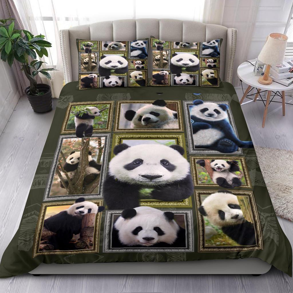 panda print bed sheets duvet cover bedding collections b0c9t