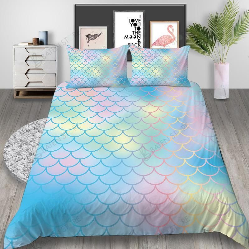 pastel mermaid bedding set with duvet cover perfect presents for birthdays christmas and thanksgiving sdwg9