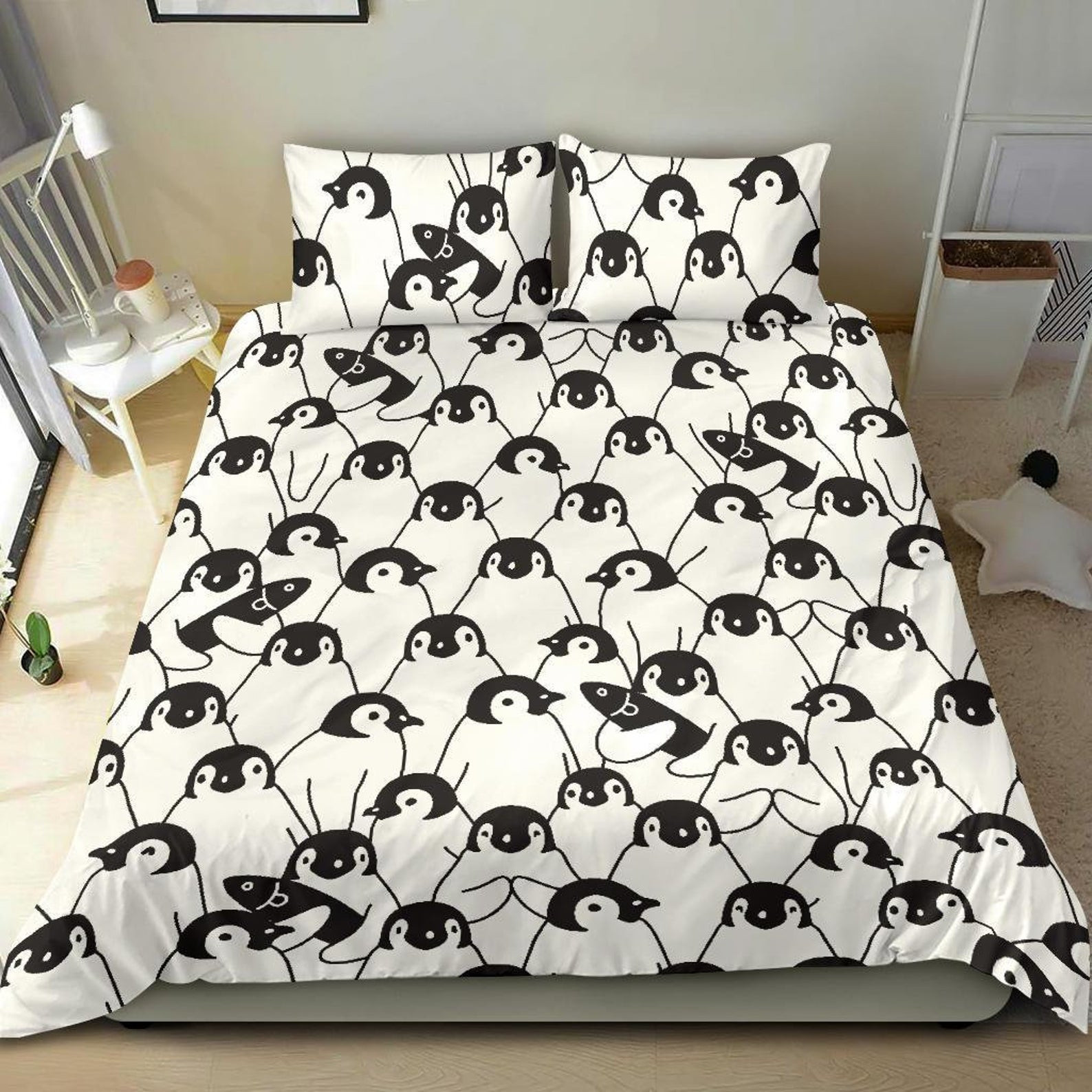 penguins bed sheets duvet cover bedding sets collection v4h0k