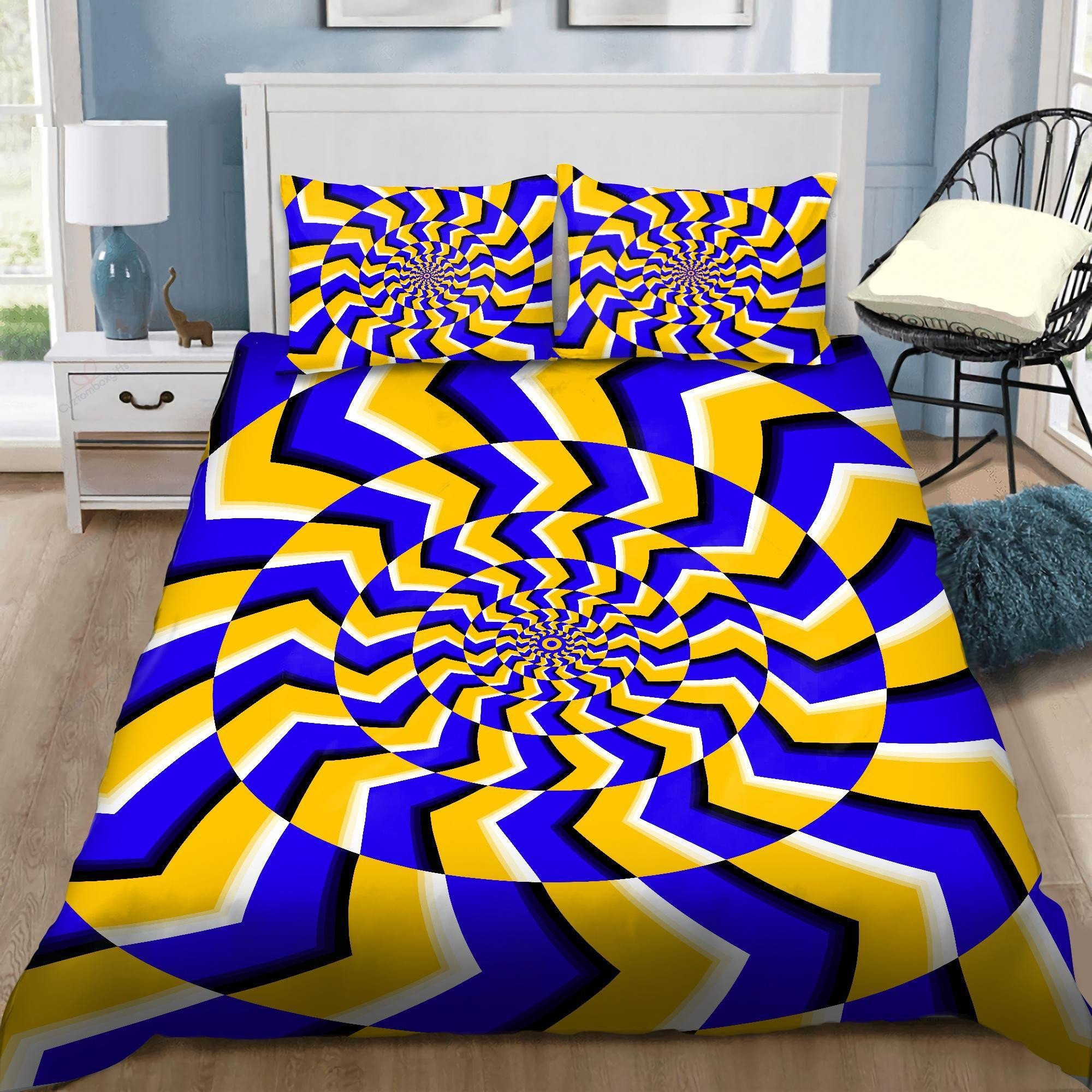 psychedelic round bohemian duvet cover bedding ensemble zm82n