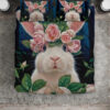 rabbit and rose bed sheet duvet cover bedding collections 6kign