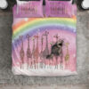 rainbow giraffe bed sheets duvet cover bedding set ideal presents for birthday christmas thanksgiving qmwnn